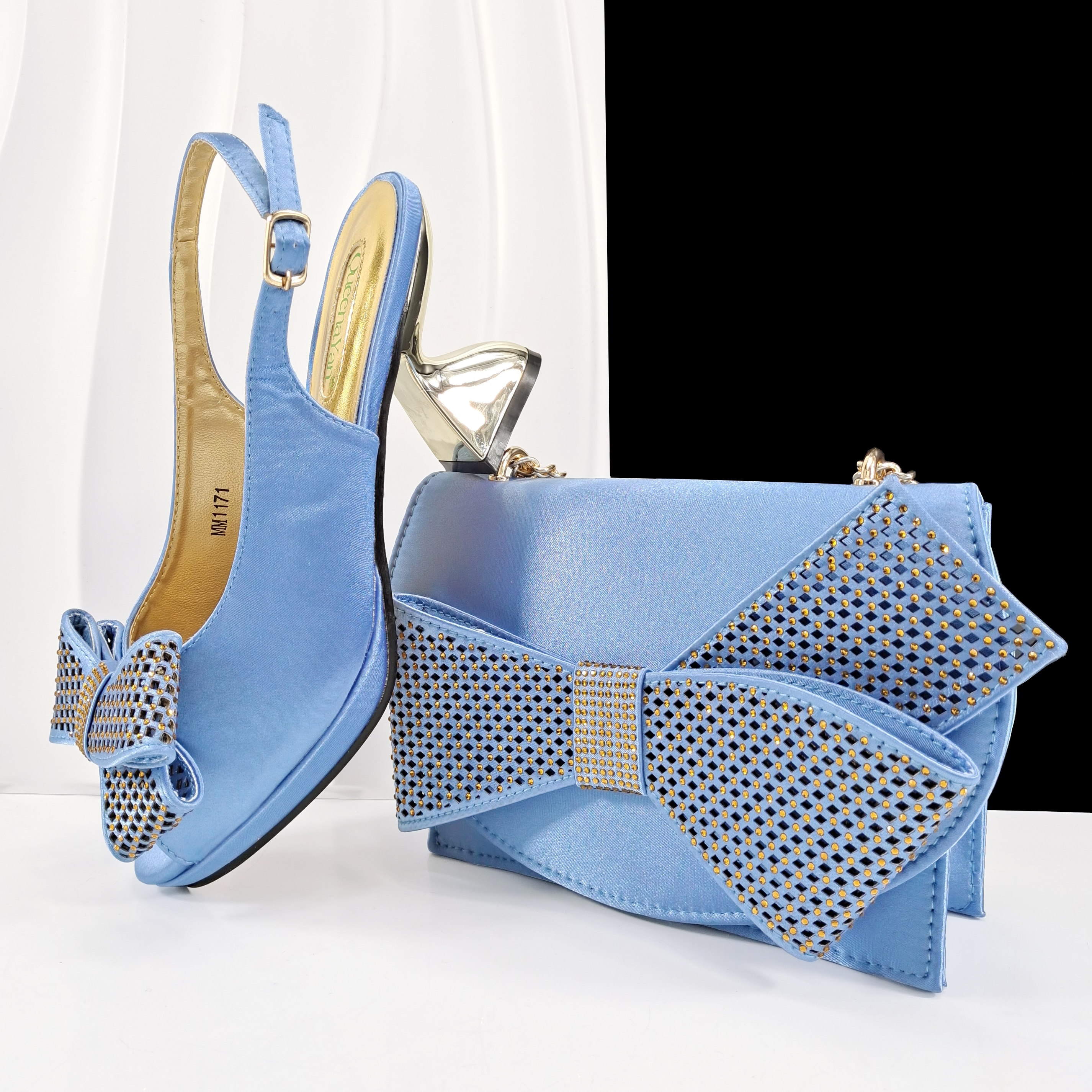 Women Bags Luxury - Queena Yan Sky Blue Color Peep