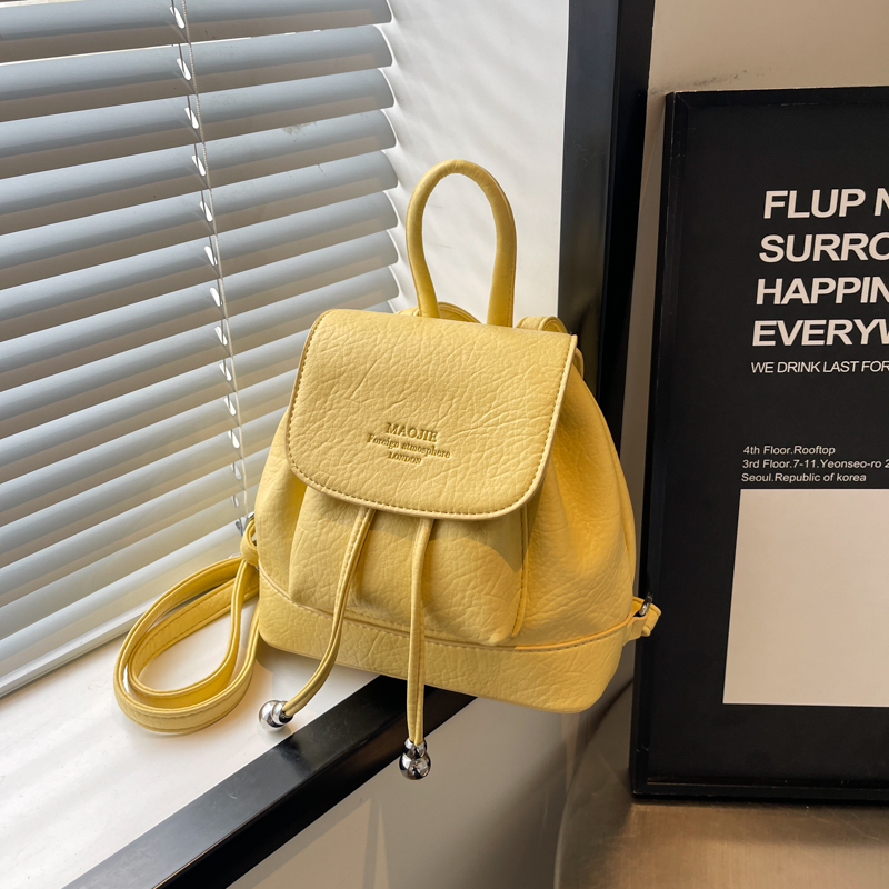 Women Bags Sale - Solid Small String Backpacks PU Large