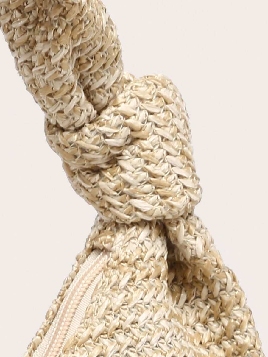 Crescent-Shaped Straw Handbag  - đánh giá và giá Half Moon Crescent