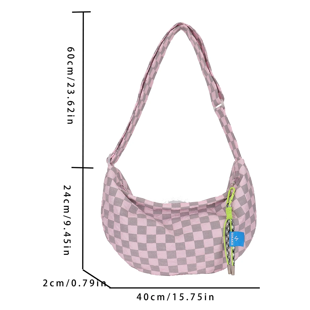 Plaid Women Messenger Bag Fash - đánh giá và giá Half Moon Crescent