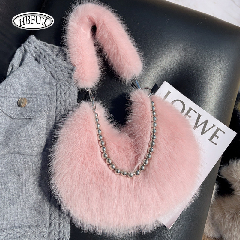 Women's Faux Fox Fur Handbag S - đánh giá và giá Women Bags Max