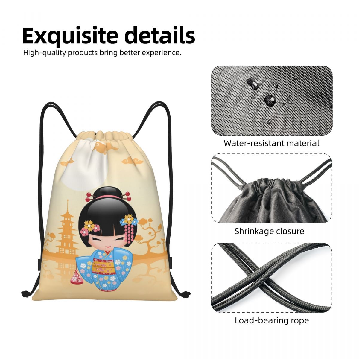 Japanese Maiko Kokeshi Doll Dr - đánh giá và giá Women Bags Vector