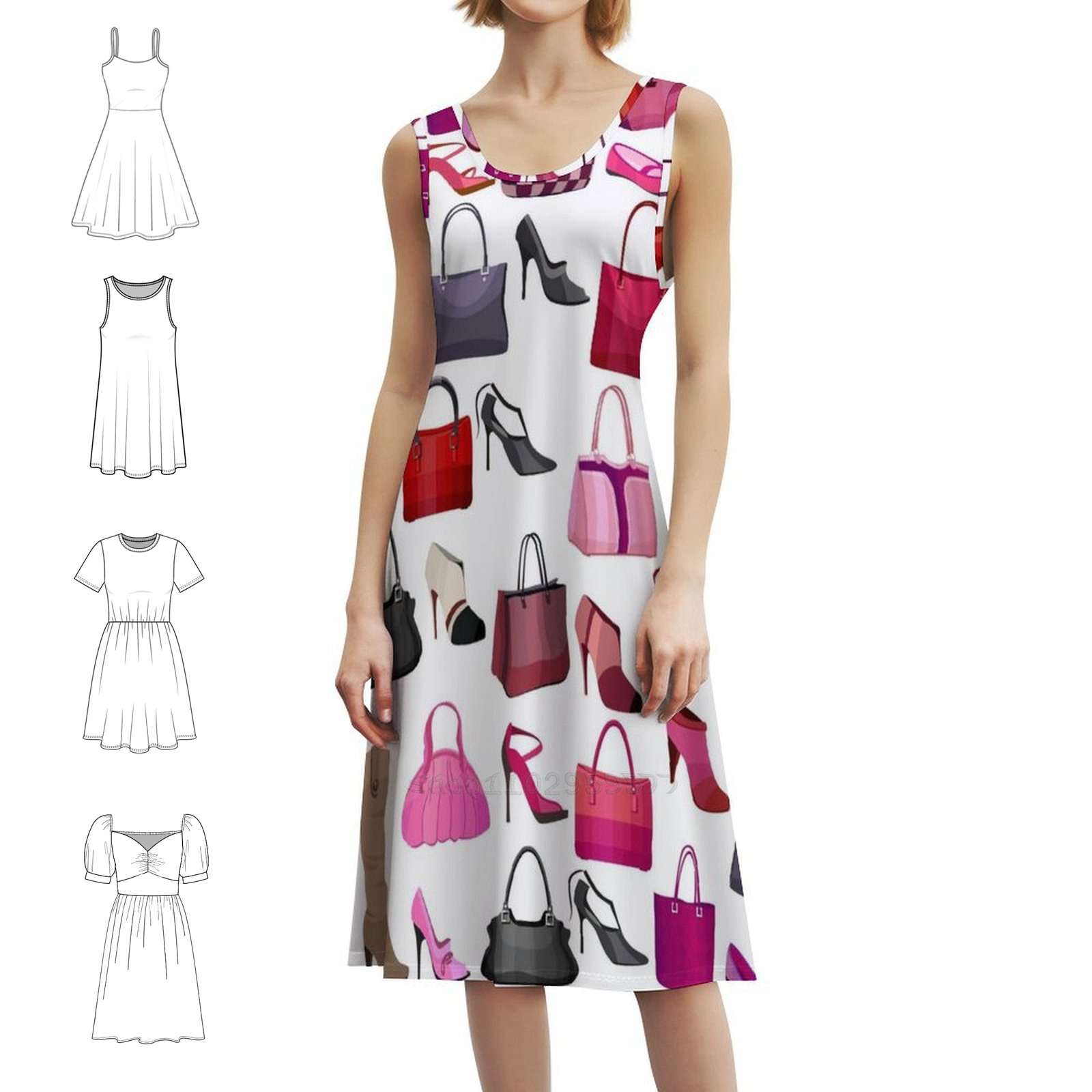 Seamless Pattern With Womans B - đánh giá và giá Women Bags Vector