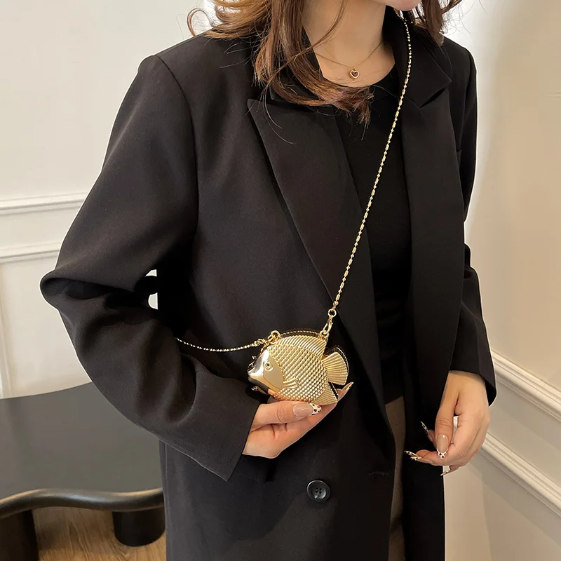 Cute Little Fish Shape Metal M - đánh giá và giá Women Bags Max