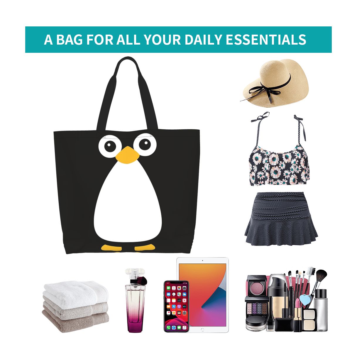 Cute Vector Penguin Shopping T - đánh giá và giá Women Bags Vector