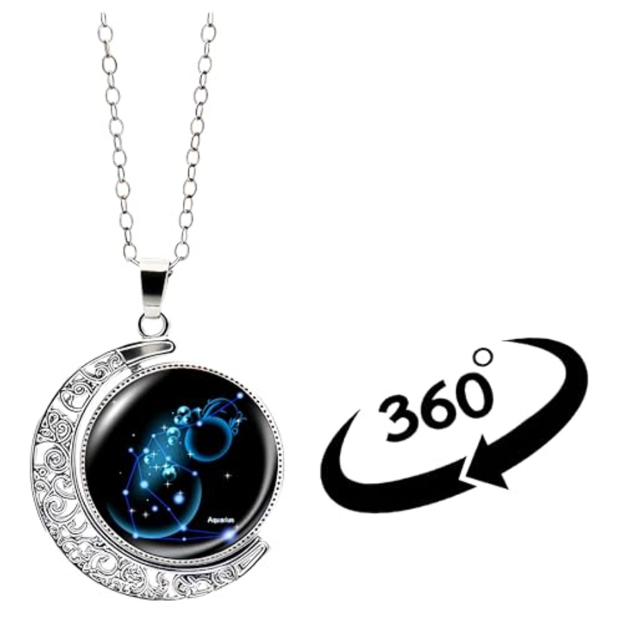 DEQIYIJI Zodiac Necklace Jewel - đánh giá và giá Half Moon Crescent