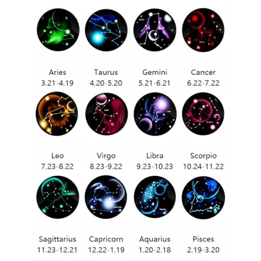 DEQIYIJI Zodiac Necklace Jewel - đánh giá và giá Half Moon Crescent