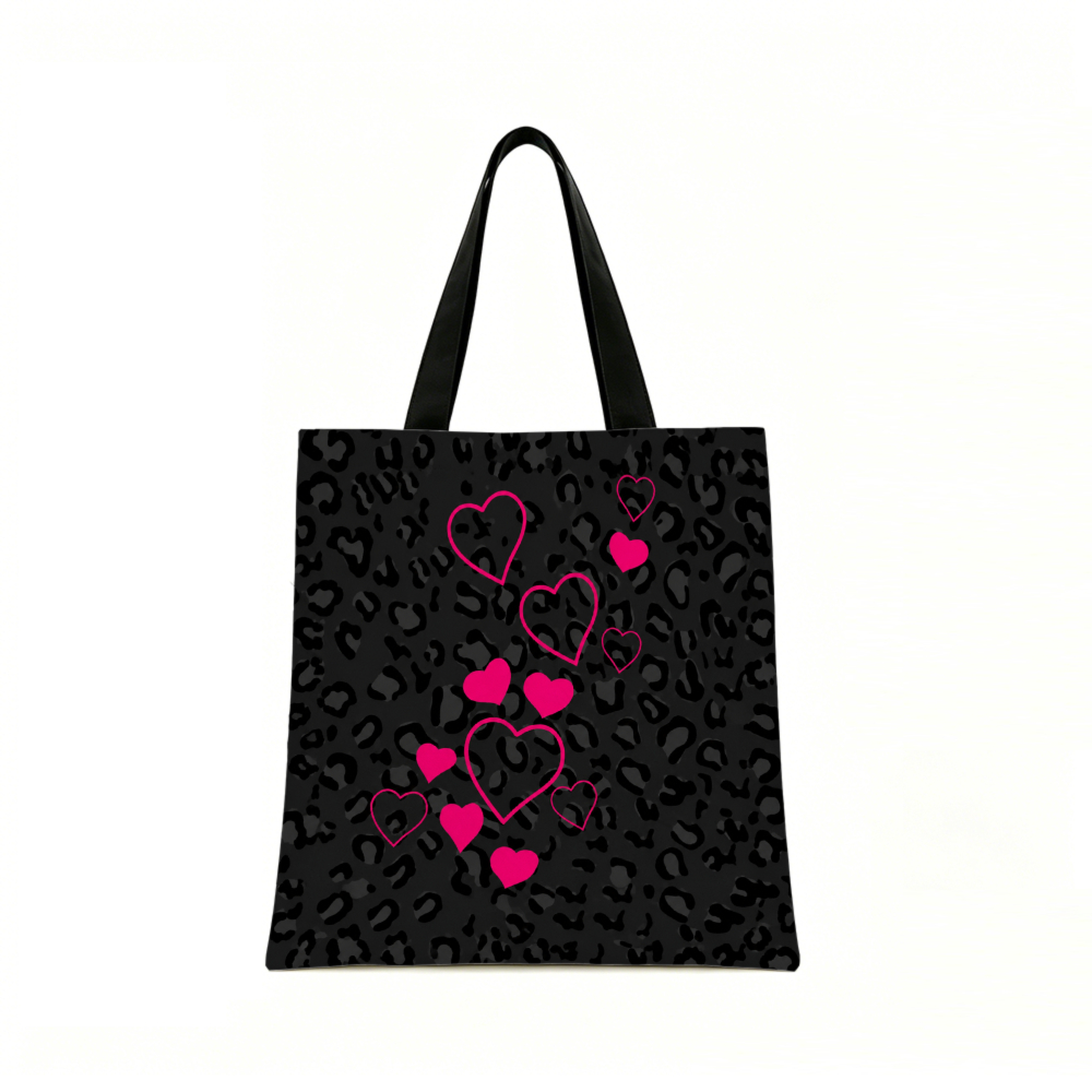 Black Leopard Print Pink Heart - đánh giá và giá Women Bags Purses